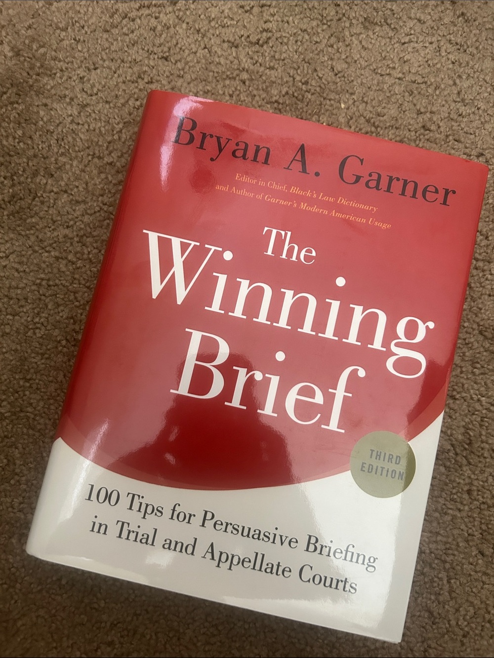 The Winning Brief - Red Hardcover Book by